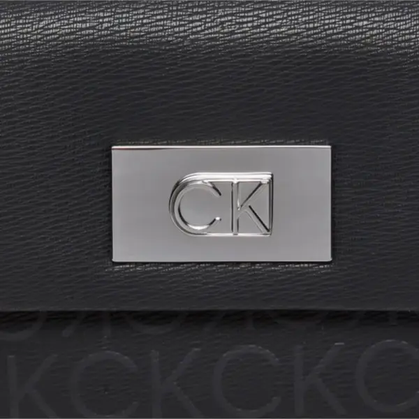 Calvin Klein - Γυναικεία Τσάντα Ck Push Shoulder Bag Epi Mn K60K612143-0GJ Ανθρακί K60K612143-0GJ