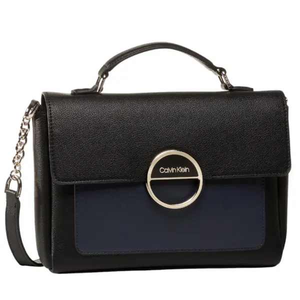 Calvin Klein - Γυναικεία Τσάντα Disc Top Handle Satchel K60K606509-BAX Μαύρο