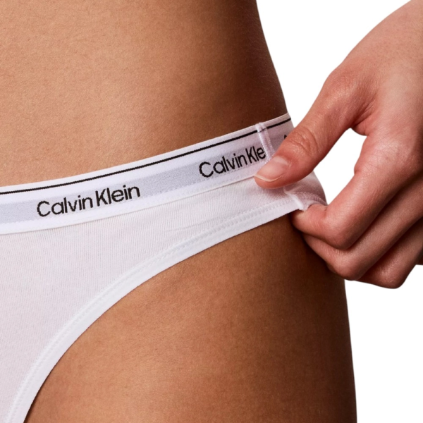 Calvin Klein - Γυναικείο Slip 3 Pack Icon Logo LV00QD5207-3RN Μαύρο/Λευκό/Animal Mirror LV00QD5207-3RN