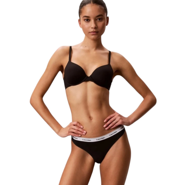 Calvin Klein - Γυναικείο String 3 Pack Icon Logo LV00QD5209-3RN Μαύρο/Λευκό/Animal Mirror LV00QD5209-3RN