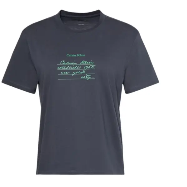 Calvin Klein - Γυναικείο T-Shirt SS Classic Handwriting Logo Tee LV047G800G-4XN Γκρι