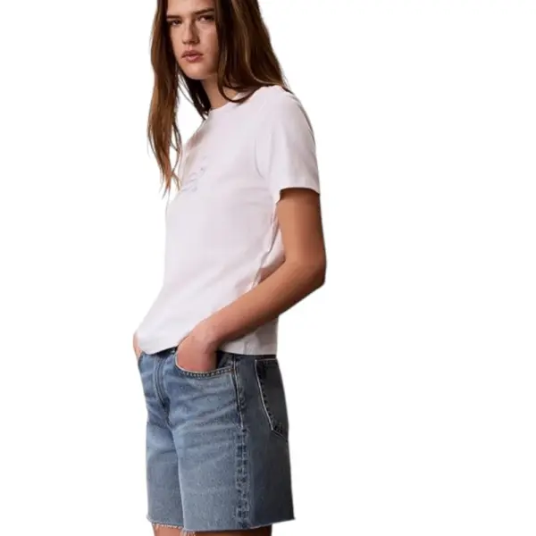 Calvin Klein - Γυναικείο T-Shirt SS Classic Handwriting Logo Tee LV047G800G-YAF Λευκό LV047G800G-YAF