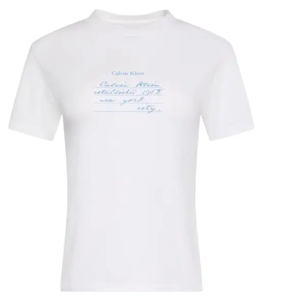 Calvin Klein - Γυναικείο T-Shirt SS Classic Handwriting Logo Tee LV047G800G-YAF Λευκό