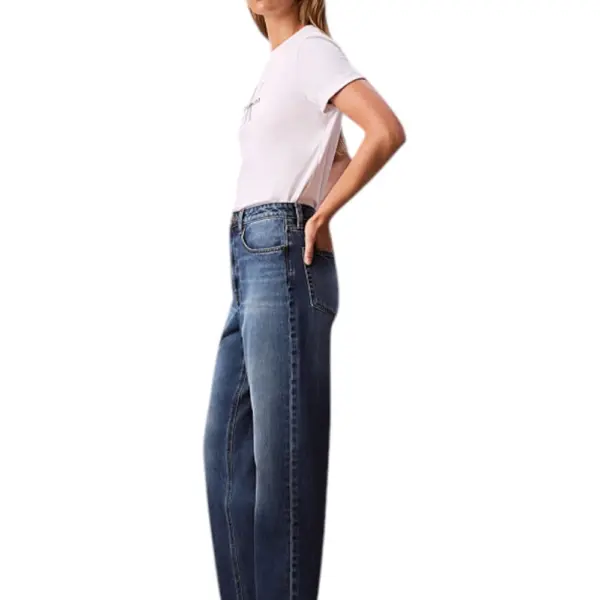 Calvin Klein - Γυναικείο Παντελόνι Jean High Rise Tapered LV047E907G-MZK Μπλε LV047E907G-MZK