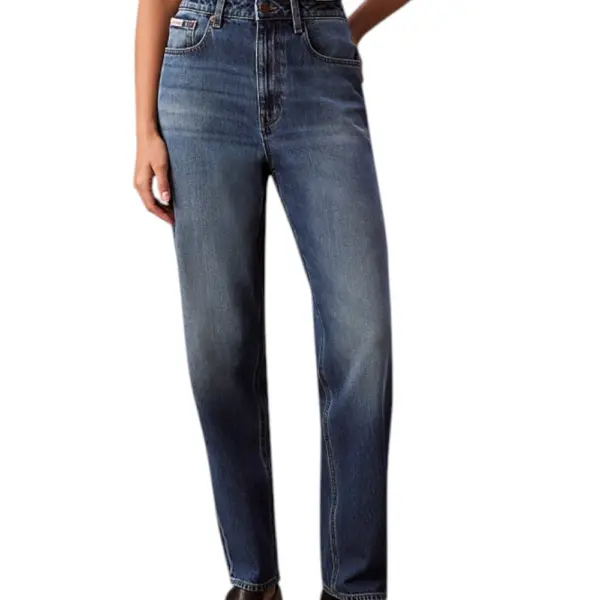 Calvin Klein - Γυναικείο Παντελόνι Jean High Rise Tapered LV047E907G-MZK Μπλε