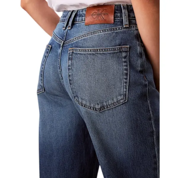 Calvin Klein - Γυναικείο Παντελόνι Jean High Rise Tapered LV047E907G-MZK Μπλε LV047E907G-MZK