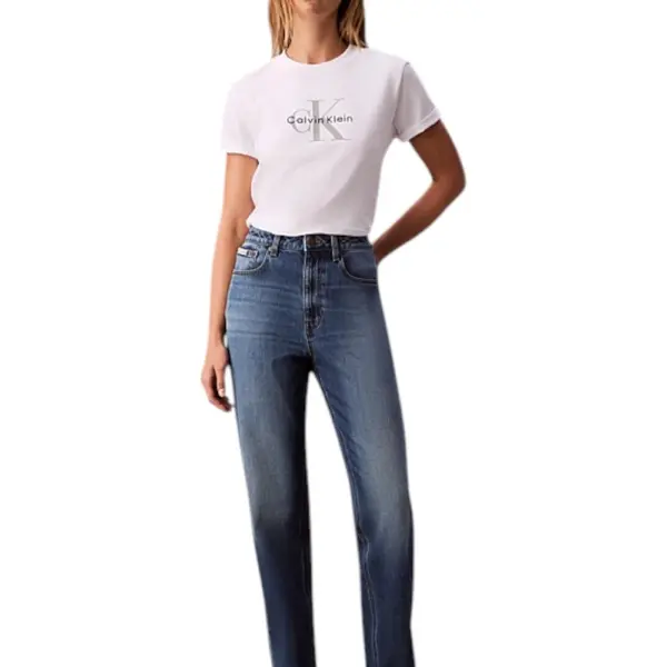 Calvin Klein - Γυναικείο Παντελόνι Jean High Rise Tapered LV047E907G-MZK Μπλε LV047E907G-MZK