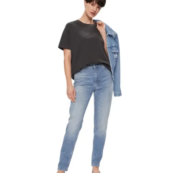 Calvin Klein - Γυναικείο Παντελόνι Mom Jeans J20J222764-1AA Μπλε J20J222764-1AA