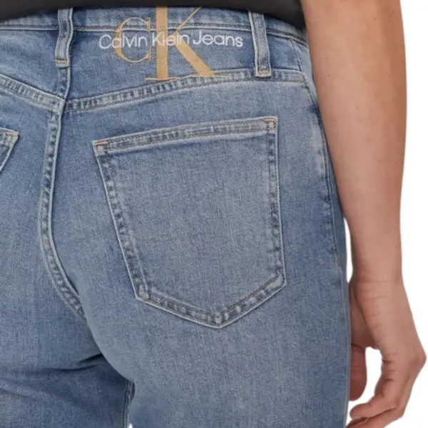 Calvin Klein - Γυναικείο Παντελόνι Mom Jeans J20J222764-1AA Μπλε J20J222764-1AA