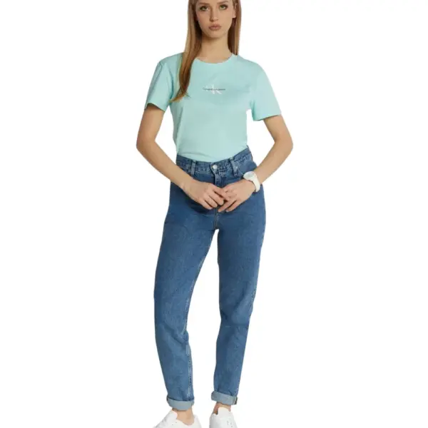 Calvin Klein - Γυναικείο Παντελόνι Mom Jeans J20J222766-1A4 Μπλε J20J222766-1A4