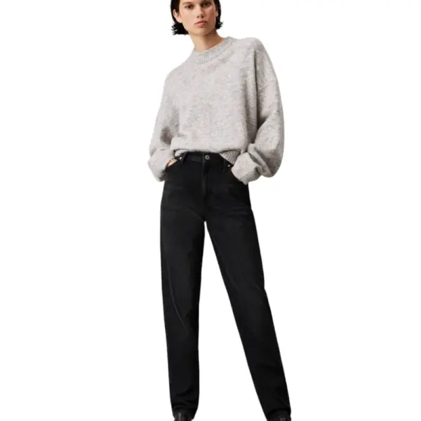 Calvin Klein - Γυναικείο Παντελόνι Mom Jeans J20J224035-1BY Μαύρο J20J224035-1BY