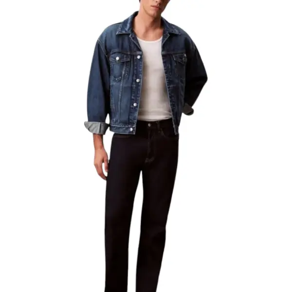 Calvin Klein – Ανδρικό Jeans Classic Topstitched Straight Leg LV04RF946G-N8D Μπλε Σκούρο LV04RF946G-N8D