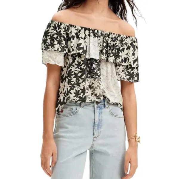 Desigual - Γυναικείο T-shirt Anais 24SWBW01-1021 Μαύρο 24SWBW01-1021