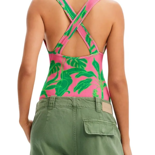 Desigual - Γυναικείο Κορμάκι Tropical 23SWQK20-3022 Ροζ 23SWQK20-3022