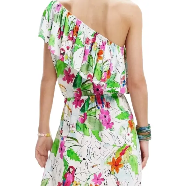Desigual - Γυναικείο Φόρεμα Mini Monaco 23SWVW83-1000 Λευκό 23SWVW83-1000