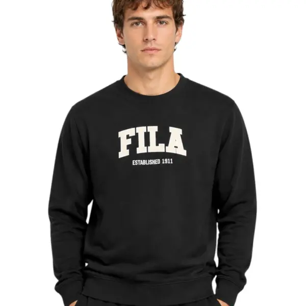 Fila - Ανδρική Μπλούζα Φούτερ Rifredi FAM1354-80010 Μαύρο