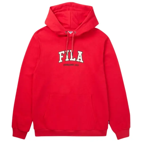 Fila - Ανδρική Μπλούζα Φούτερ Με Κουκούλα Rifredi FAM1218-30002 Κόκκινο FAM1218-30002