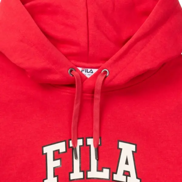 Fila - Ανδρική Μπλούζα Φούτερ Με Κουκούλα Rifredi FAM1218-30002 Κόκκινο FAM1218-30002