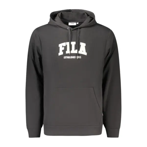 Fila - Ανδρική Μπλούζα Φούτερ Με Κουκούλα Rifredi FAM1218-80010 Μαύρο FAM1218-80010
