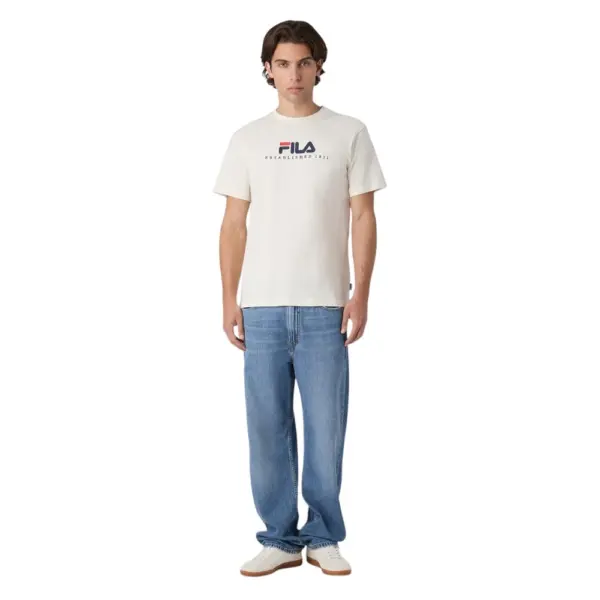 Fila - Ανδρικό T-shirt Valsera FAU0225-10010 Εκρού FAU0225-10010