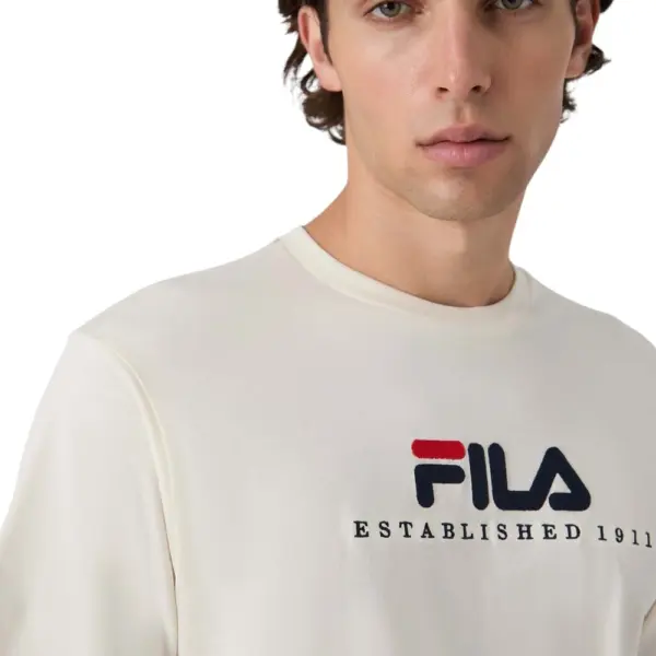 Fila - Ανδρικό T-shirt Valsera FAU0225-10010 Εκρού FAU0225-10010
