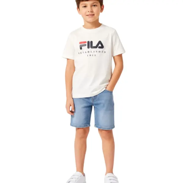 Fila - Παιδικό T-shirt Benna Logo FAK0432-10001 Λευκό