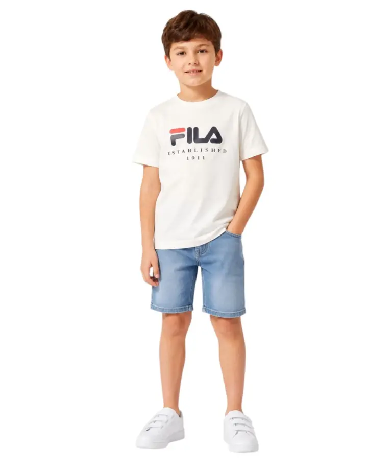 Fila - Παιδικό T-shirt Benna Logo FAK0432-10001 Λευκό