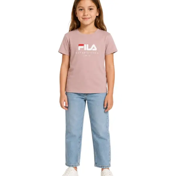 Fila - Παιδικό T-shirt Benna Logo FAK0432-40133 Ροζ