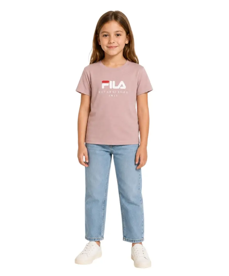 Fila - Παιδικό T-shirt Benna Logo FAK0432-40133 Ροζ