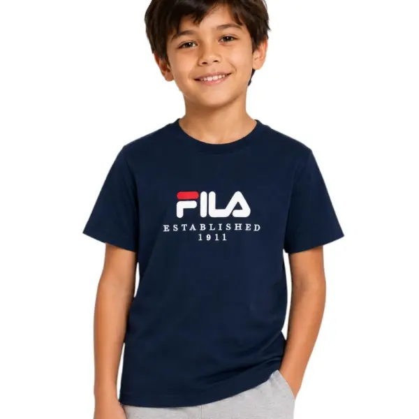 Fila - Παιδικό T-shirt Benna Logo FAK0432-50004 Μπλε