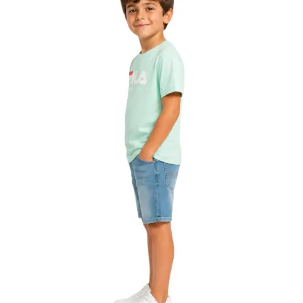 Fila - Παιδικό T-shirt Benna Logo FAK0432-60106 Πράσινο Ανοιχτό FAK0432-60106