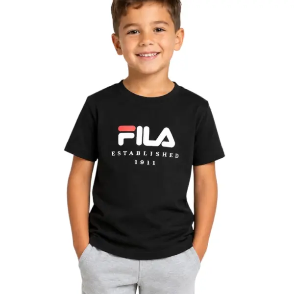 Fila - Παιδικό T-shirt Benna Logo FAK0432-80010 Μαύρο