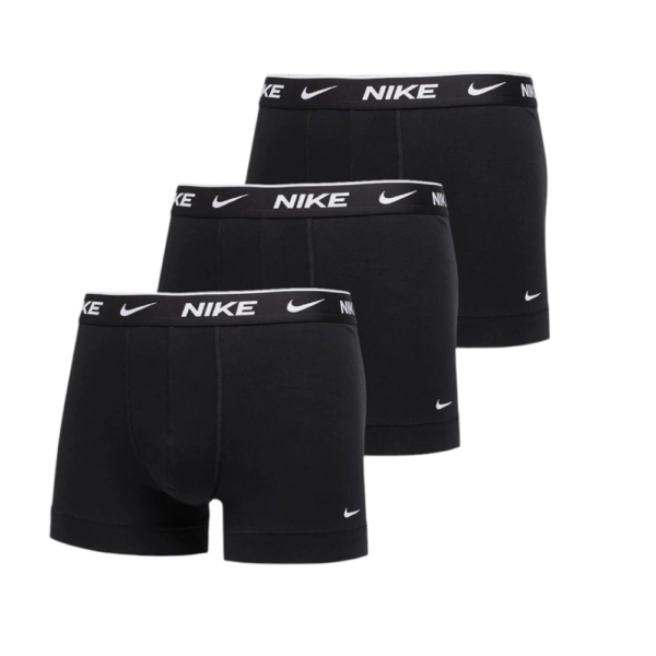 Nike - Ανδρικά Μποξεράκια Essential Cotton Stretch Trunk 3-Pack NQ00KE1284-001 Μαύρο