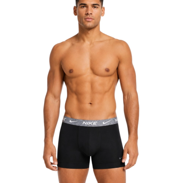 Nike - Ανδρικά Μποξεράκια Essential Cotton Stretch Trunk 3-Pack NQ00KE1284-0W3 Μαύρο NQ00KE1284-0W3