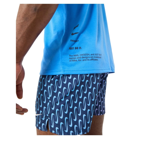 Nike - Ανδρική Αντηλιακή Μπλούζα Short Sleeve Hydroguard NESSG523-434 Μπλε NESSG523-434