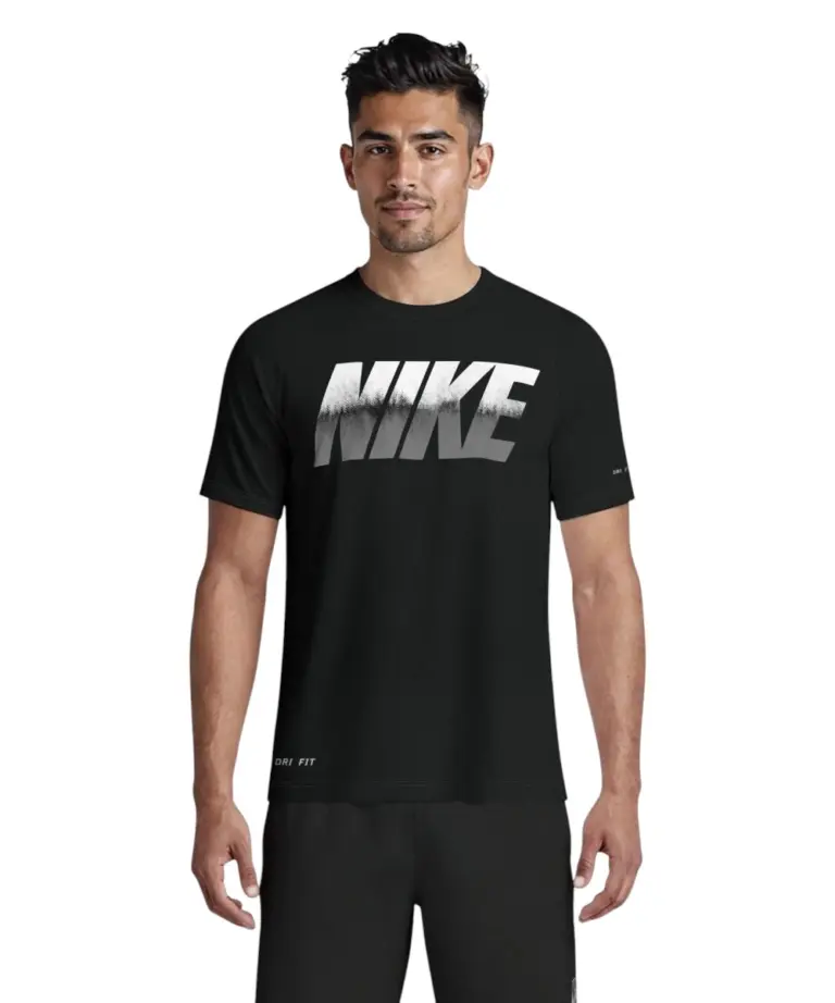 Nike - Ανδρική Αντηλιακή Μπλούζα Short Sleeve Hydroguard NESSG580-001 Μαύρο