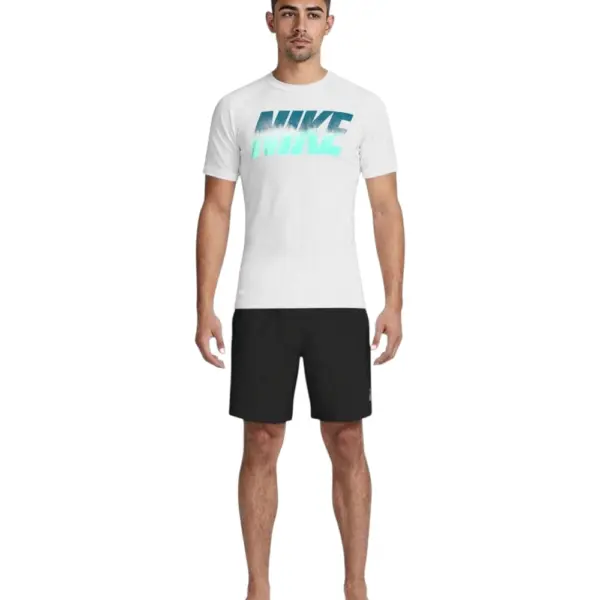 Nike - Ανδρική Αντηλιακή Μπλούζα Short Sleeve Hydroguard NESSG580-100 Λευκό NESSG580-100