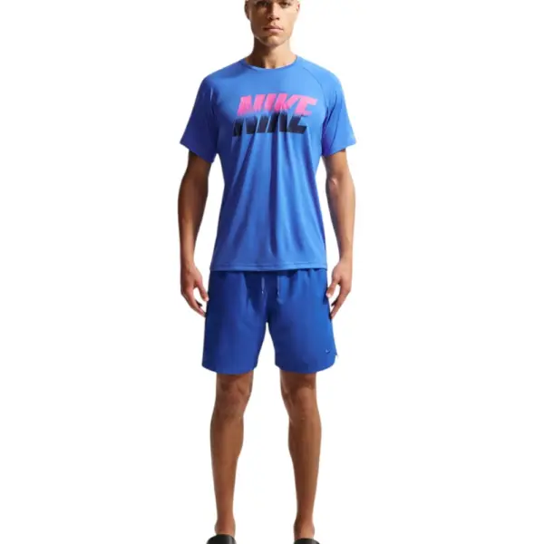 Nike - Ανδρική Αντηλιακή Μπλούζα Short Sleeve Hydroguard NESSG580-434 Μπλε NESSG580-434