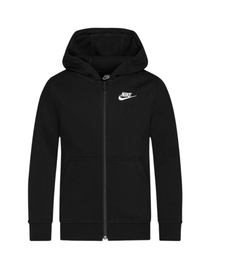 Nike - Παιδική Ζακέτα Φούτερ Club Fleece FZ Hoodie 86F321-023 Μαύρο