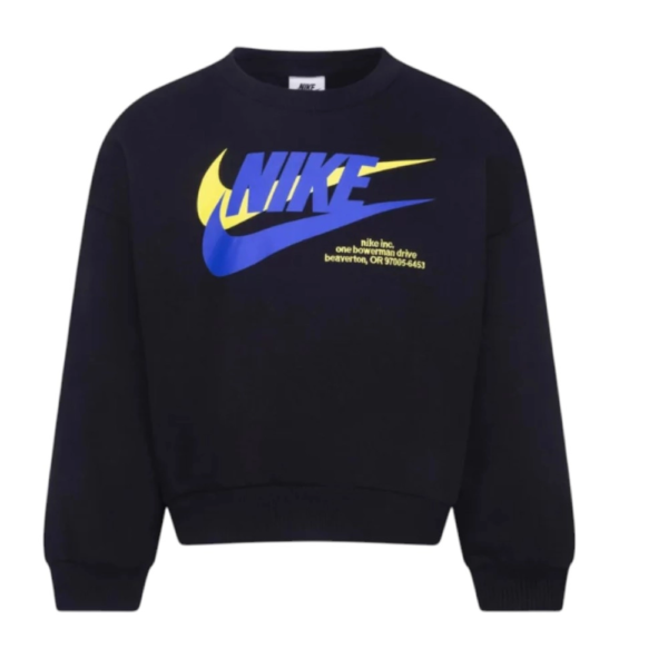 Nike - Παιδική Μπλούζα Club Hbr Icon Fleece Crew 86K434-023 Μαύρο