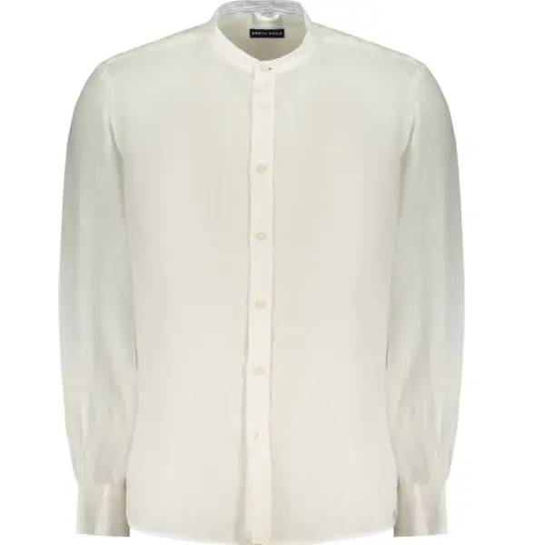 North Sails - Ανδρικό Μακρυμάνικο Πουκάμισο Mandarin Collar 664438-000-0101 Λευκό 664438-000-0101