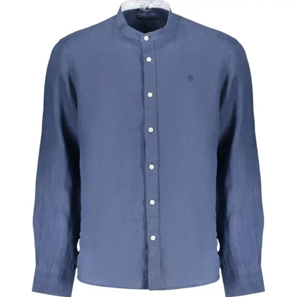 North Sails - Ανδρικό Μακρυμάνικο Πουκάμισο Mandarin Collar 664438-000-0787 Μπλε 664438-000-0787