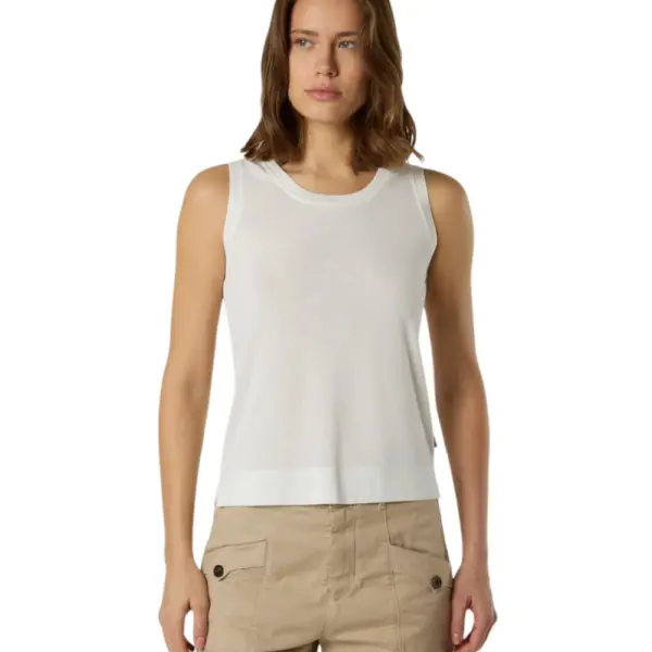 North Sails - Γυναικεία Αμάνικη Μπλούζα Slub Jersey Tank Top 093631-000-0105 Λευκό