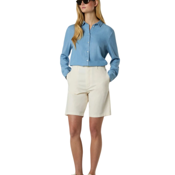 North Sails - Γυναικεία Βερμούδα High-waisted chino 074792-000-0105 Λευκό 074792-000-0105