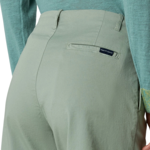 North Sails - Γυναικεία Βερμούδα High-waisted chino 074792-000-0428 Πράσινο Ανοιχτό 074792-000-0428