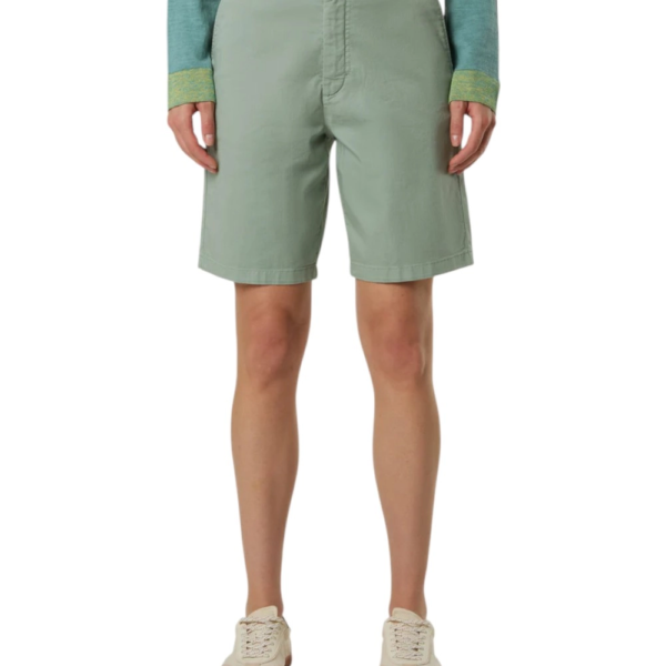 North Sails - Γυναικεία Βερμούδα High-waisted chino 074792-000-0428 Πράσινο Ανοιχτό 074792-000-0428