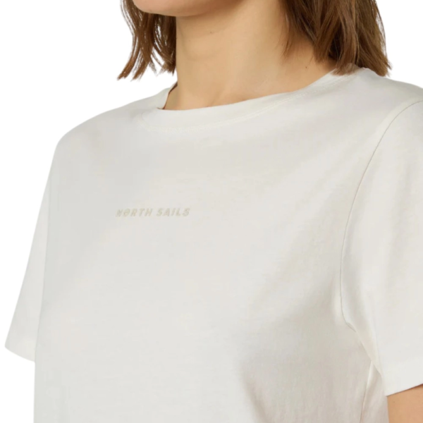 North Sails- Γυναικεία Κοντομάνικη Μπλούζα T-Shirt tonal logo 093524-000-0105 Λευκό 093524-000-0105