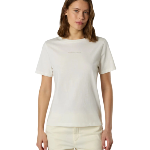 North Sails- Γυναικεία Κοντομάνικη Μπλούζα T-Shirt tonal logo 093524-000-0105 Λευκό 093524-000-0105