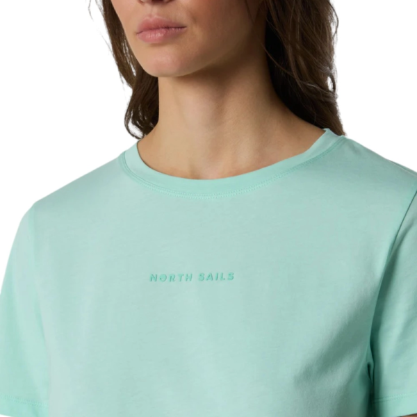 North Sails- Γυναικεία Κοντομάνικη Μπλούζα T-Shirt tonal logo 093524-000-0466 Πράσινο Ανοιχτό 093524-000-0466