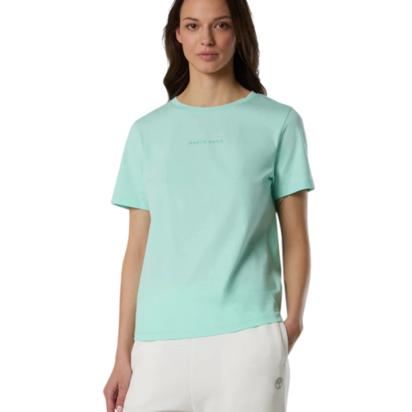 North Sails- Γυναικεία Κοντομάνικη Μπλούζα T-Shirt tonal logo 093524-000-0466 Πράσινο Ανοιχτό 093524-000-0466